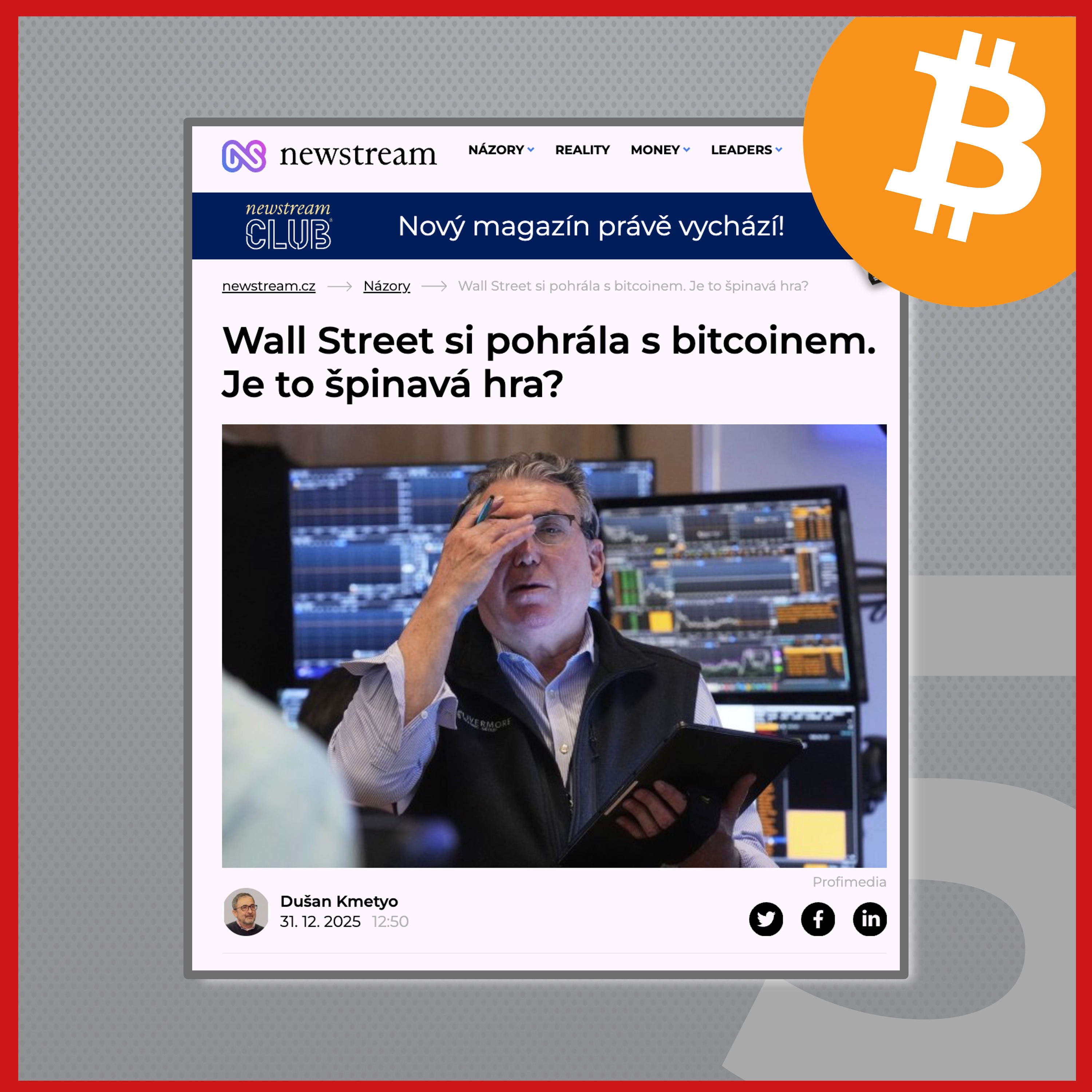 Víte, že pořadatel konference CryptoByte je také publicistou?